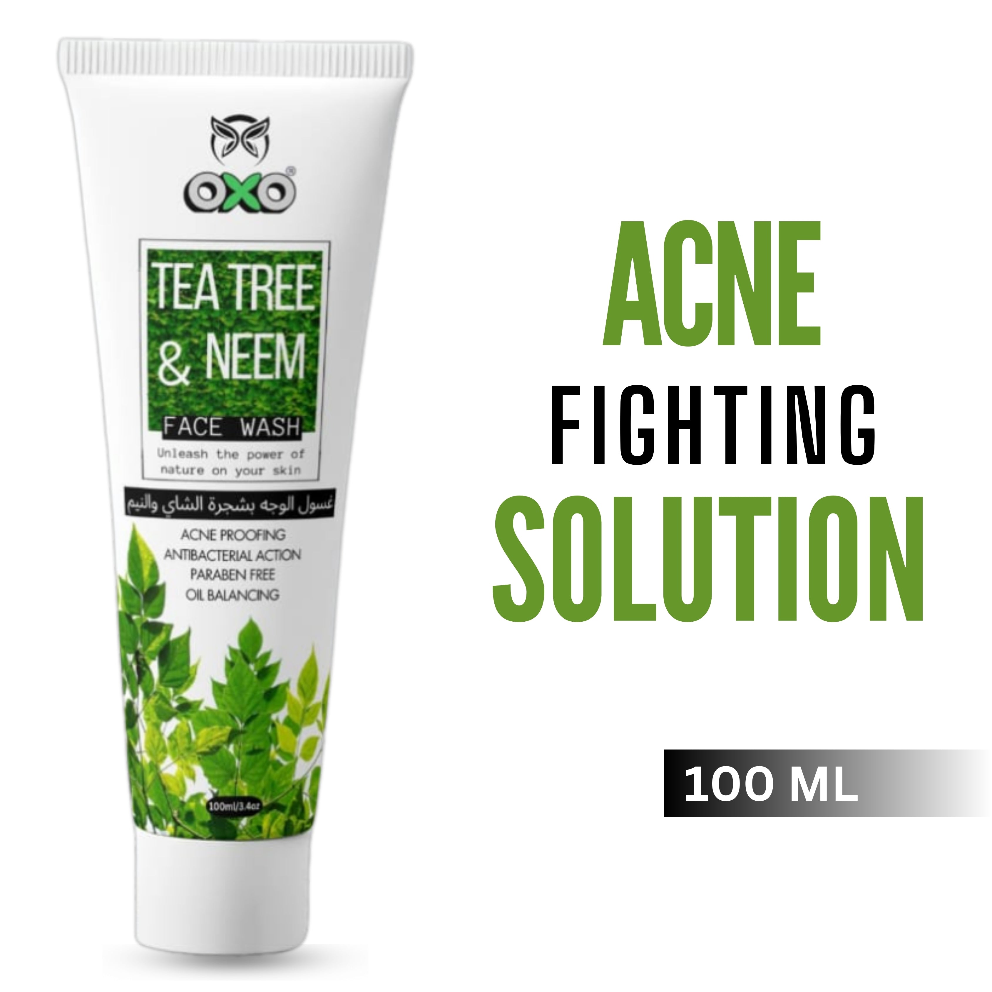 OXO TEA TREE & NEEM FACE WASH | Acne Fighting Solution | 100ml - OXO SkinCare