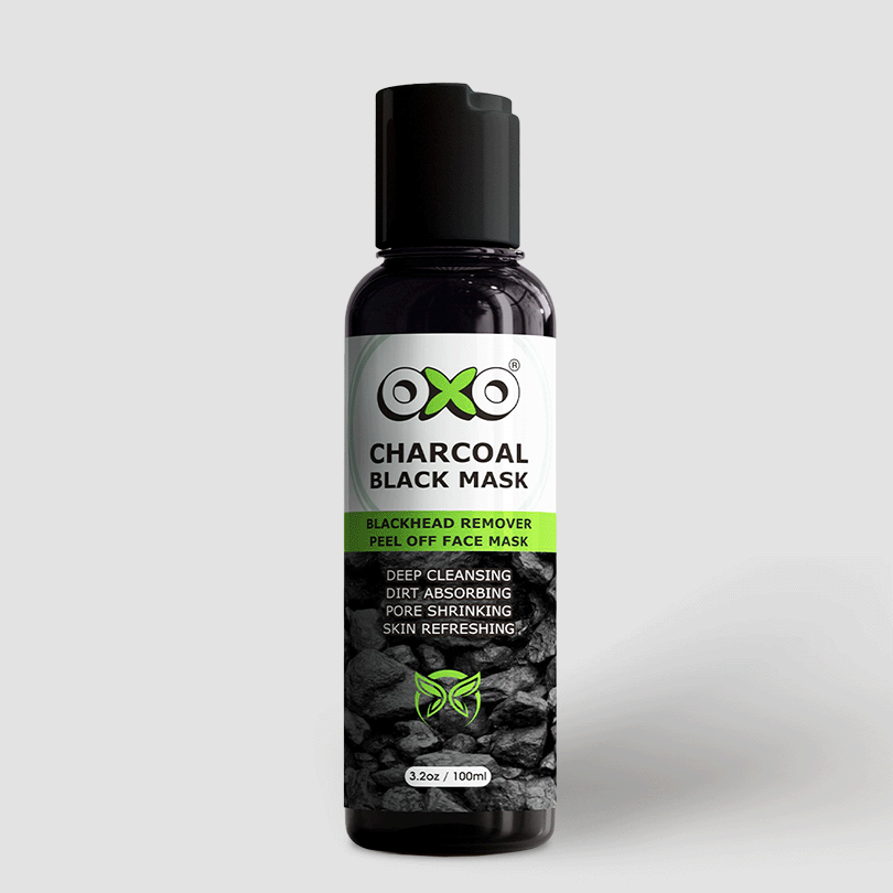 OXO CHARCOAL PEEL OFF BLACK MASK 100ml | Remove Blackheads & unwanted Tiny Hair