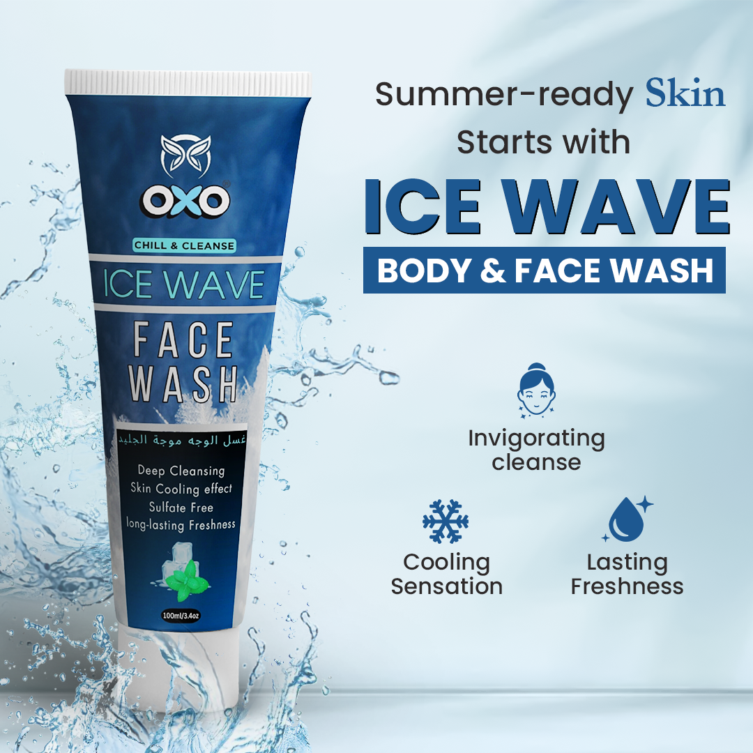 OXO ICE WAVE FACE WASH 100ml | Cool, Refresh & Cleanse - OXO SkinCare