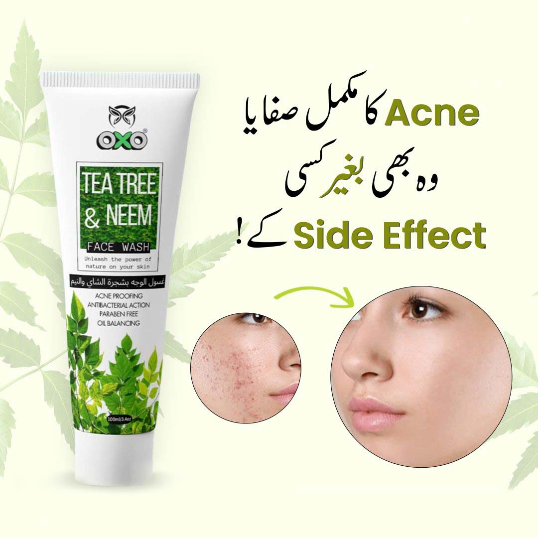 OXO TEA TREE & NEEM FACE WASH | Acne Fighting Solution | 100ml - OXO SkinCare