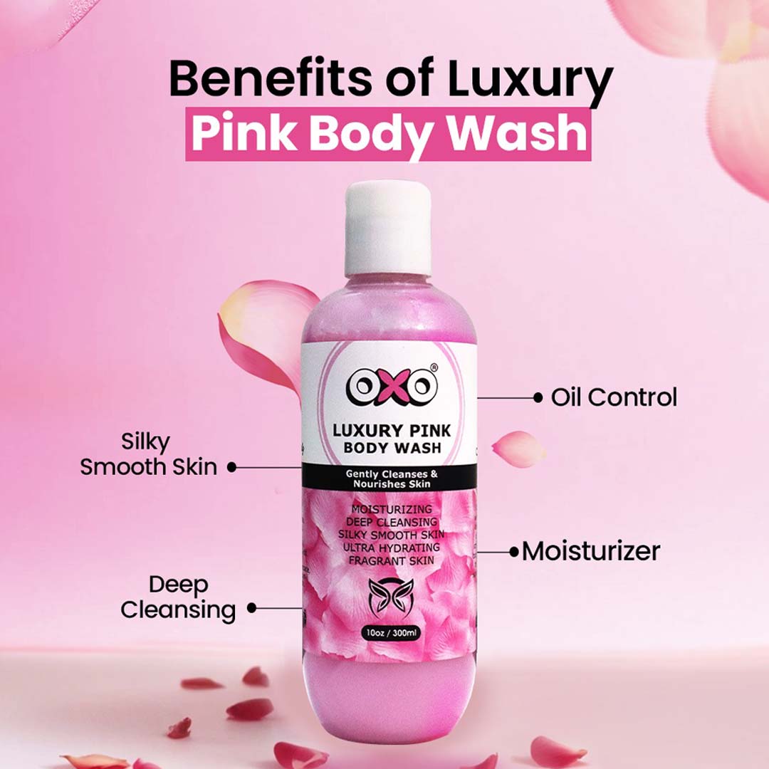 OXO Luxury Pink Body Wash | Gently Cleanses & Nourishes Skin | 300ml - OXO SkinCare