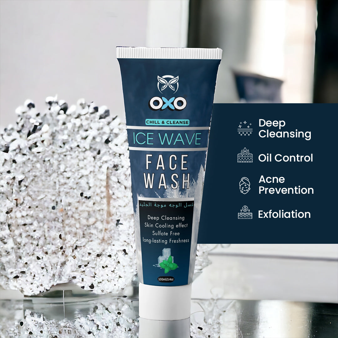 OXO ICE WAVE FACE WASH 100ml | Cool, Refresh & Cleanse - OXO SkinCare